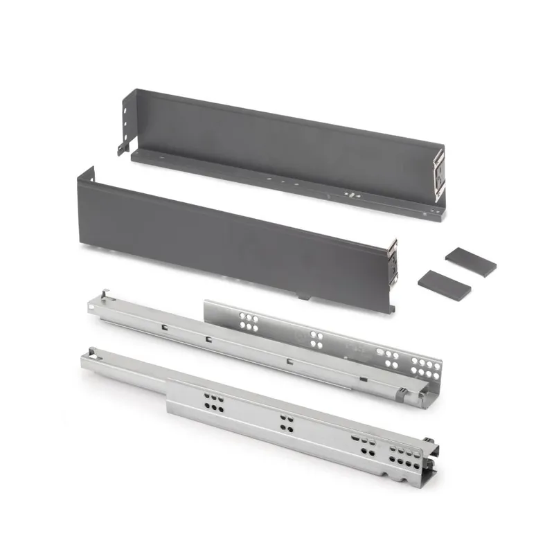 Aanbieding EMUCA Cassetto esterno simplex 25 kg, altezza 88 mm, profondità 440 mm, acciaio, grigio antracite 3274035 emuca