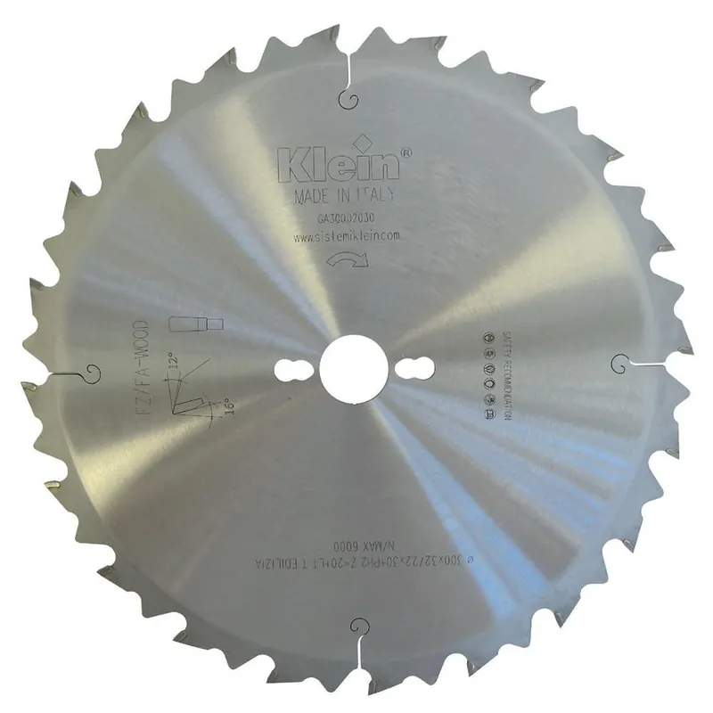 Uitverkoop KLEIN Lama circolare hw per edilizia d=300, d=30, b/c=3.2/2.2, z (nr. denti)=20 + limitatore, fori trasc.=ph01 ga300.02030 klein