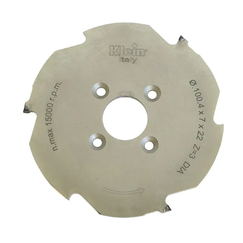 Beperkt Aanbod KLEIN Lama circolare in pkd per incastri lamello® - clamex p d=100.4, d=22, b=7, z (nr. denti)=3, fori trasc.=4/4/36 xah100.10322 klein