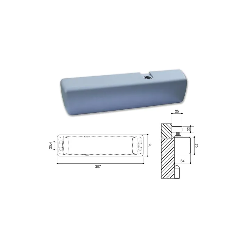 ASSA ABLOY Chiudiporta aereo forza 2/6 dc340 ar argento assa abloy Finale Uitverkoop