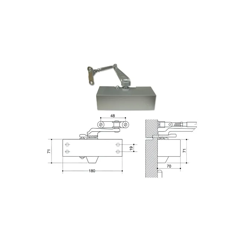 ASSA ABLOY Chiudiporta aereo forza 3 503 br bronzo mab Koopje