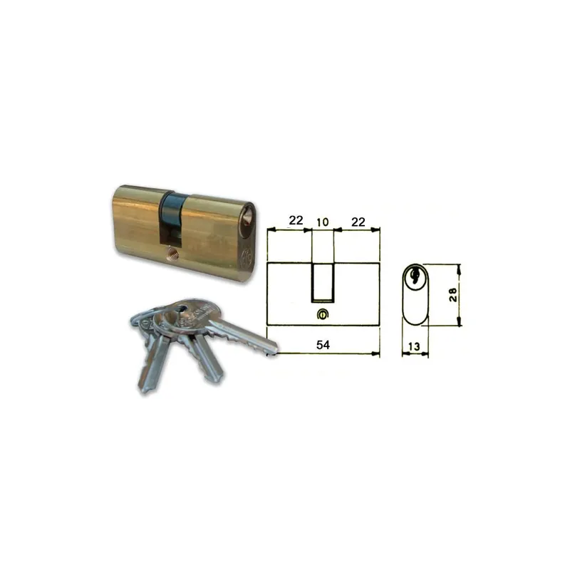 ASSA ABLOY Cilindro ovale mm 54 27x27 0901002 yale Betrouwbaar