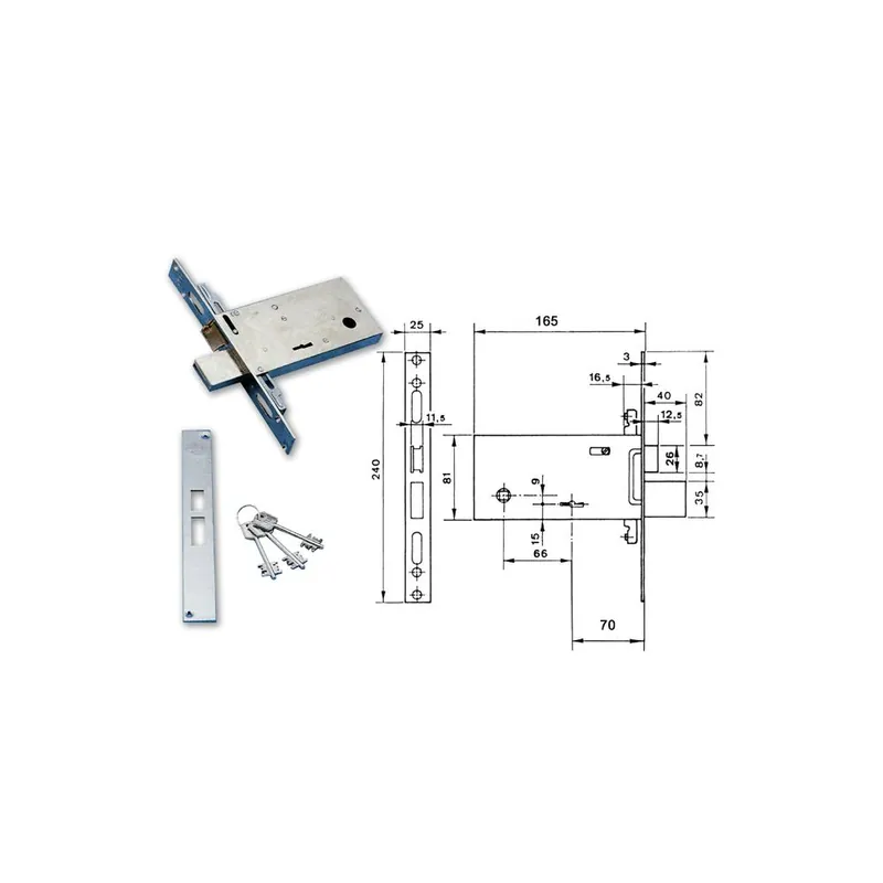 Express Levering ASSA ABLOY Serratura doppia mappa tripla unif mm 70 6873 yale