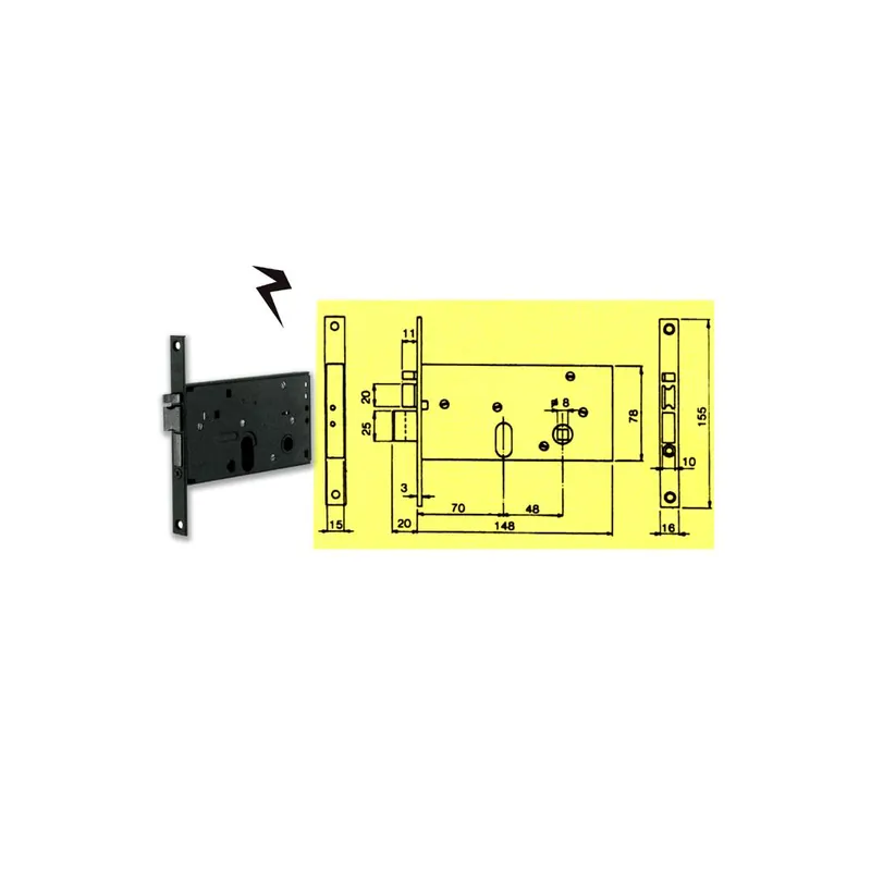 Goedkoop ASSA ABLOY Serratura elettrica infilare e70 cil ovale 8520070 yale