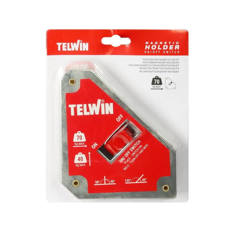 Tijdelijk Beschikbaar TELWIN Posizionatore magnetico con interruttore on/off portata 40-70 kg. 804256 telwin