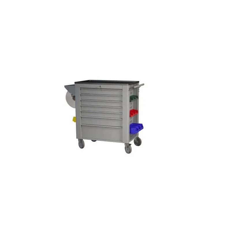 Direct Verzonden DERBY Carrello porta utensili officina con angoli arrotondati 7 cassetti (5 bassi 1 medio 1 alto) grigio gr81 derby