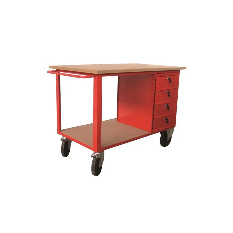 Bestseller DERBY Banco carrellato con cassetiera 4 cassetti rosso gr25 derby