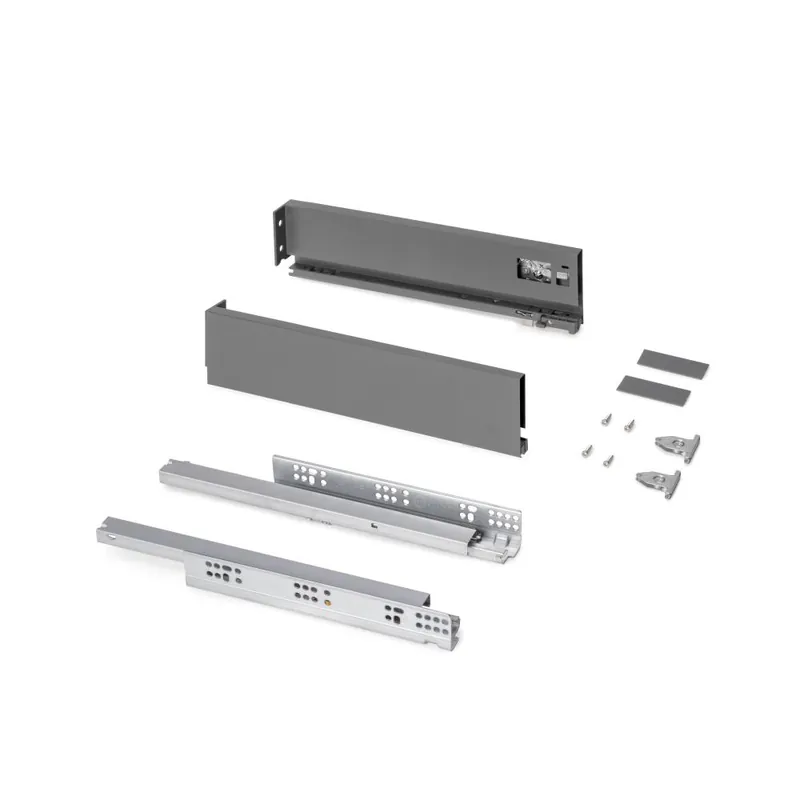 Aanbieding EMUCA Emuca cassetto esterno protone 30kg, guide di estrazione totale con una chiusura soft, altezza 93mm, profondità 400mm, acciaio, grigio antracite 3280535 emuca