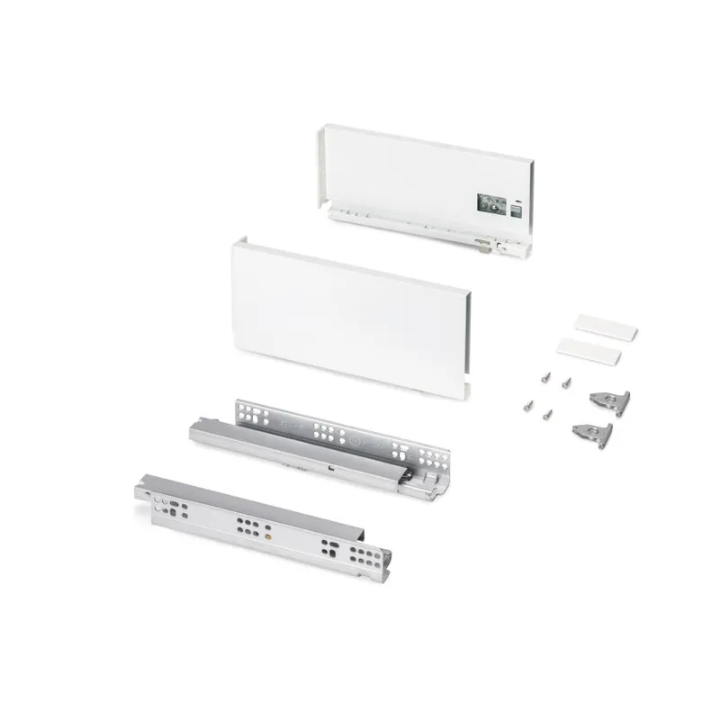 Weekendaanbieding EMUCA Emuca cassetto esterno protone 30kg, guide di estrazione totale con una chiusura soft, altezza 131mm, profondità 300mm, acciaio, verniciato bianco 3281312 emuca
