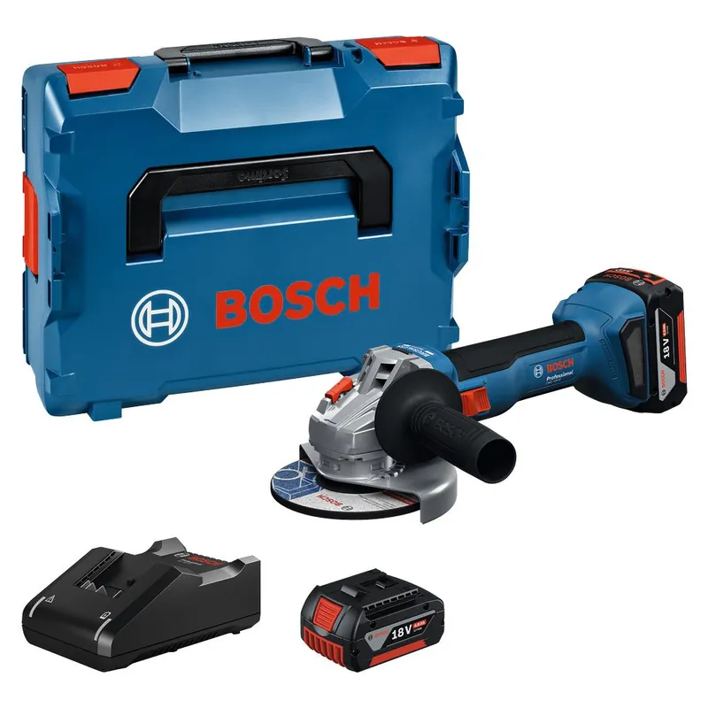 Aanbieding BOSCH Smerigliatrice a batteria gws 18v-8 con 2 batterie da 4,0 ah 06019n9002 professional bosch