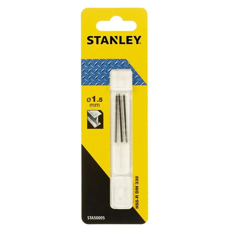 Veilige Betaling STANLEY Punta per metallo hss-r da 1,5 mm set 3 pz. sta50005-qz stanley