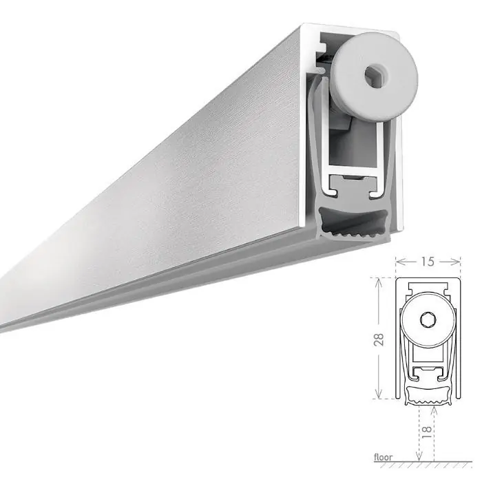 Beperkte Voorraad Parafreddo a incasso Drop 20 Maxi ASDROMAX CCE, per porta in legno, dimensioni 28x15 mm, lunghezza 1130 mm