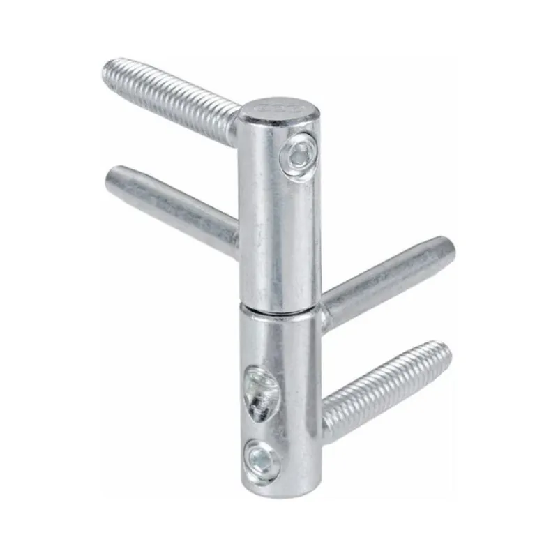Cerniera registrabile 3D E01150 AGB per porta in legno, diametro 16 mm, altezza 82 mm, Acciaio finitura Zinco Silver Voordeelprijs