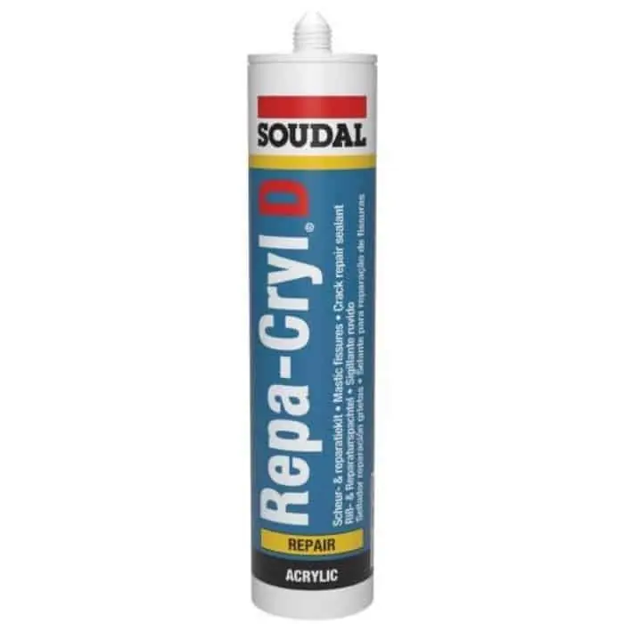Dagaanbieding Sigillante Repa-Cryl D Soudal per superfici porose e ruvide, acrilico, cartuccia 310 ml, finitura Bianco Ruvido