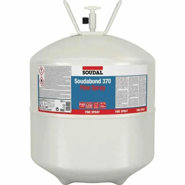 Beperkt Aanbod Adesivo Soudatherm ST 350SP Soudal per materiali isolanti, gomma sintetica, bombola 22 L per pistola, finitura Arancione