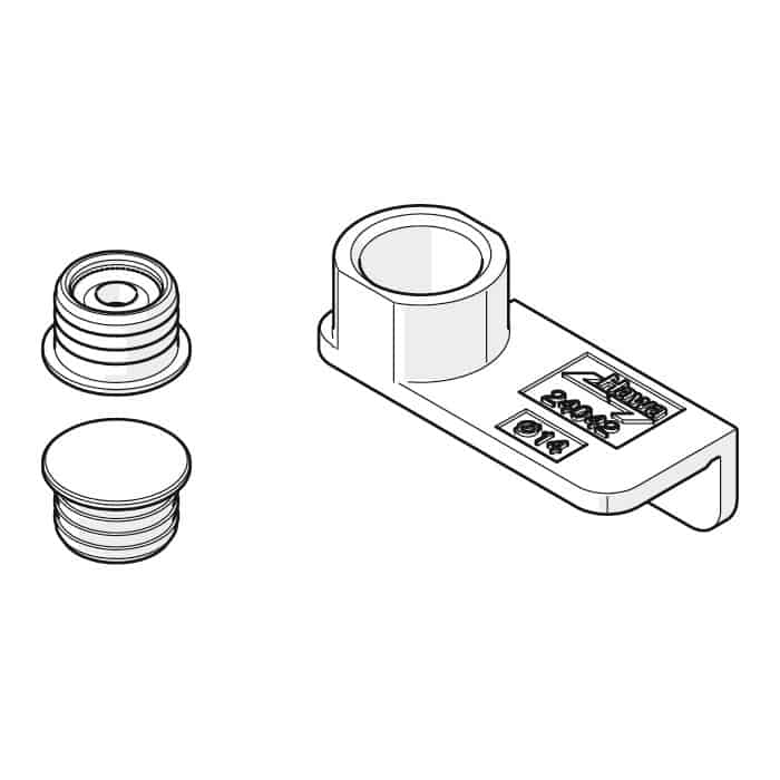 Express Levering Kit magnete HAWA in alluminio anodizzato, per sistema Concepta Folding 25