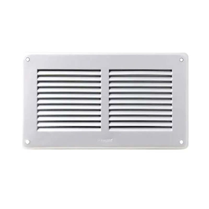 Griglia rettangolare da sovrapporre GIN20R la Ventilazione per Aerazione, rete interna, dimensione 240x140 mm, Acciaio Inox finitura Lucido Laatste Kans