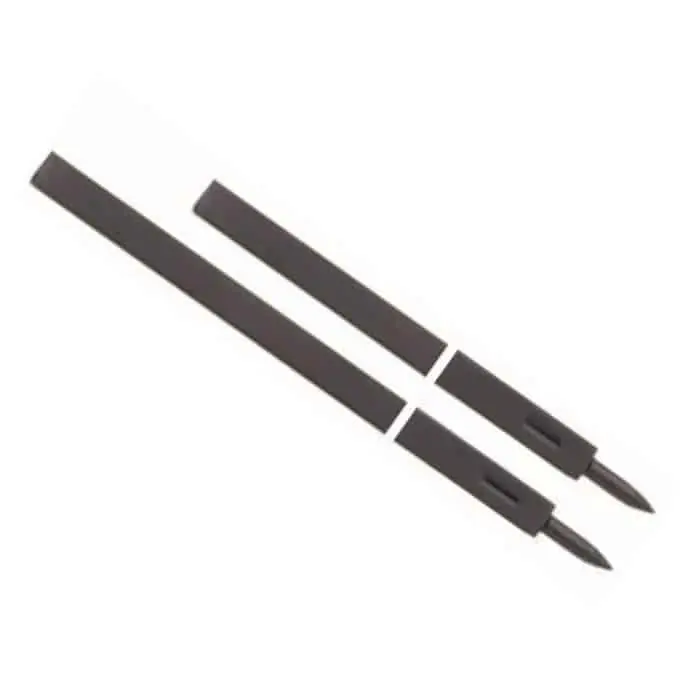 Coppia aste 93.302 Mottura con puntale 10 mm, lunghezza 125,5 cm e 32,5 cm con terminale dritto regolabile, per serie 35, in alluminio, Verniciato Nero Shop Nu