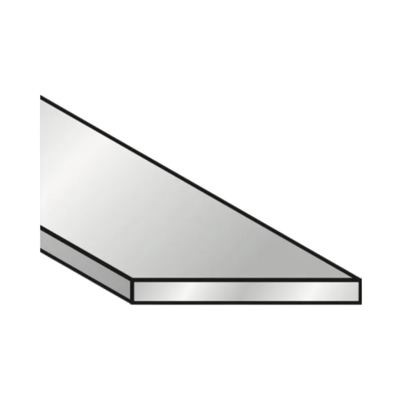 Must-Have Profilo piatto Algo, dimensione 35x3 mm, lunghezza 2000 mm, Alluminio finitura Argento Anodizzato