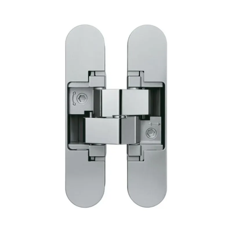 Express Levering Cerniera a scomparsa AN 150 3D Anselmi per porte filo muro, dimensione 110x24 mm, portata 40 Kg, regolabile su 3 assi, Zama finitura Cromo Lucido