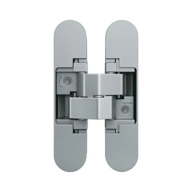 Cerniera a scomparsa AN 160 3D Anselmi per porte filo muro, dimensione 110x24 mm, portata 60 Kg, regolabile su 3 assi, Zama finitura Cromo Satinato Uitverkoop