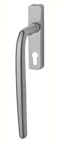 Speciale Aanbieding Maniglione a coppia Panama Hoppe per alzante scorrevole, versione foro Yale, spessore porta 75-80 mm, Ottone finitura Cromo Satinato F41
