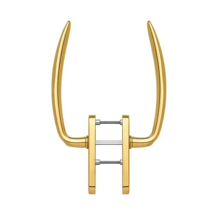 Maniglione a coppia Atlanta Hoppe per alzante scorrevole, versione foro Yale, spessore porta 75-80 mm, Ottone finitura Lucido F71 Merkproduct