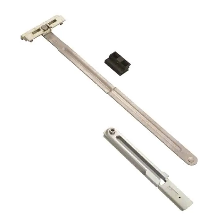 Braccio supplementare Sinistro Ribanta 5 Savio 3200.800L per anta ribalta, LBB superiore a 1200 mm, finitura Zincata Bianca Exclusieve Aanbieding