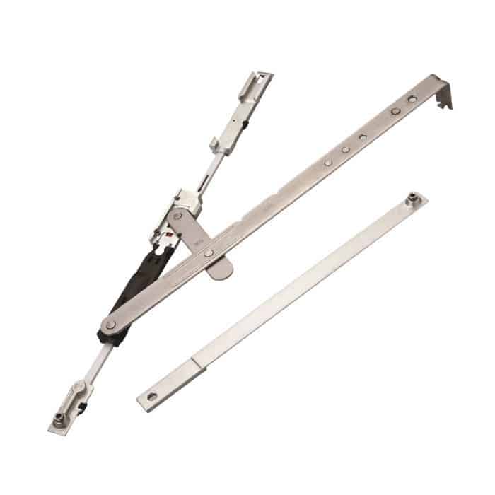 Braccio lungo Destro Ribanta 5 Savio 3200.752R per anta ribalta, battente 795-1700 mm, finitura Zincata Bianca Seizoensaanbieding