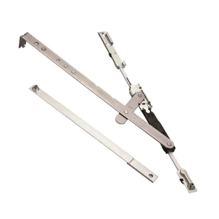 Speciale Aanbieding Braccio lungo Sinistro Ribanta 5 Savio 3200.752L per anta ribalta, LBB 795-1700 mm, finitura Zincata Bianca