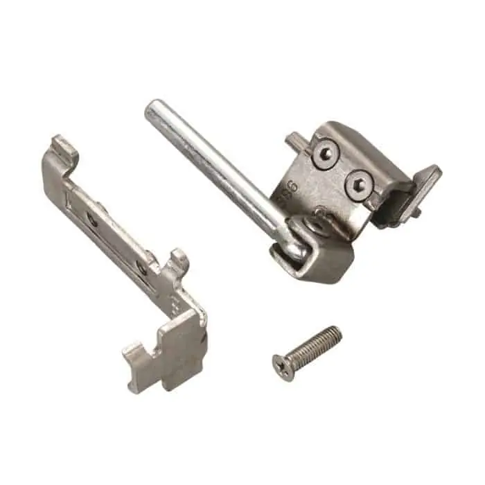 Supporto inferiore Sinistro e cardine Savio 3200.710L, per cerniera seconda anta, portata 110-140 Kg, finitura Inox 304 Shop Nu