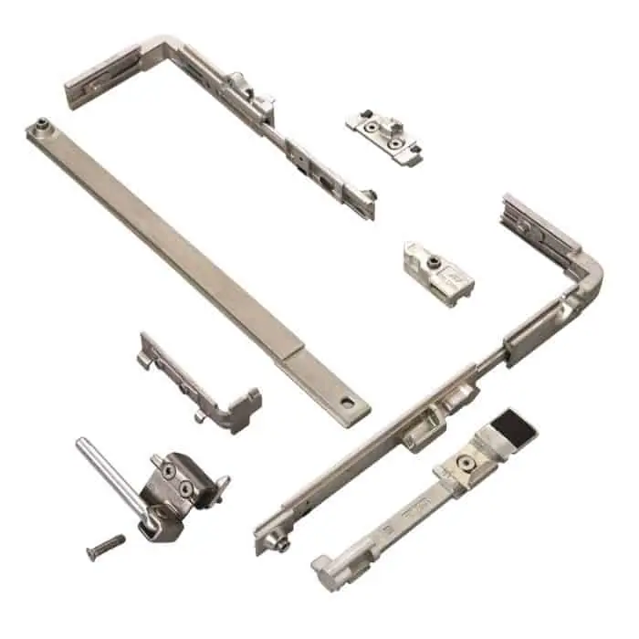 Gruppo Base con fulcro orizzontale Ribanta 5 Savio 3200.2L, per anta ribalta profilo CU, Sinistro, finitura Zincata Bianca Koop Vandaag