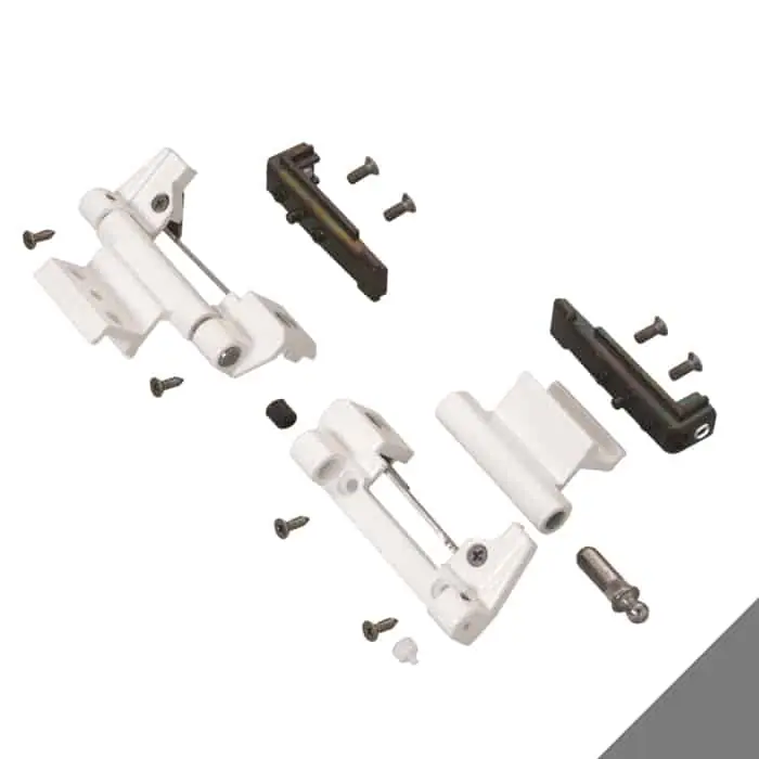 Kit Cerniere da agganciare Savio 3150.830, per anta affiancata a Ribantatre 150 profilo CU, finitura Argento SILV Korting