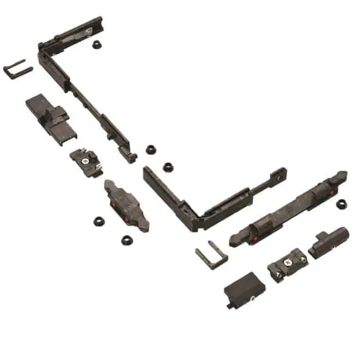 Gratis Retour Gruppo Base con fulcro a rinvio angolare Ribantatre 150 Savio 3150, abbinabile a profilo CU, finitura Zincata Nera