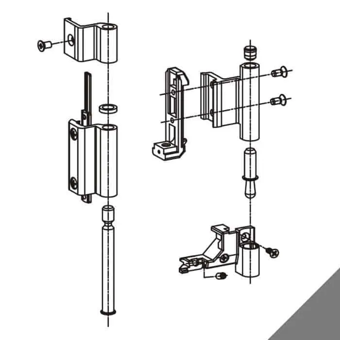 Nieuw Kit Cerniere da agganciare Savio 3040.701, per Ribanta 4 profilo CU, Destro, finitura Argento SILV
