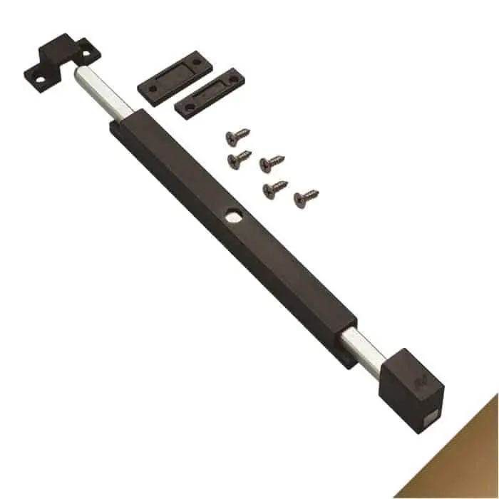 Tijdelijk Beschikbaar Paletto a spinta Quadrotto Savio 1570/50 da applicare, lunghezza 500 mm, finitura Bronzo Anodizzato