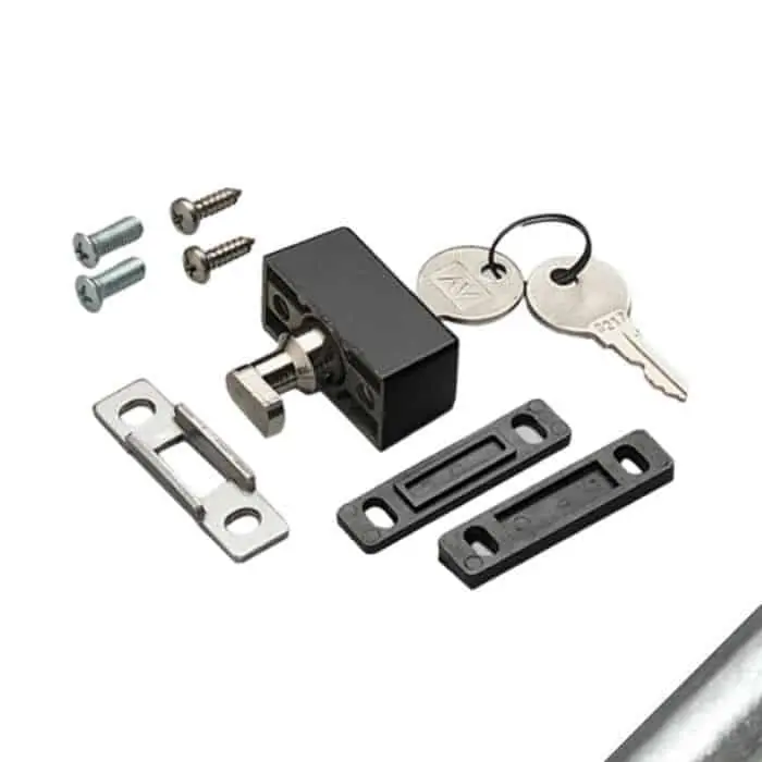 Goedkoop Serratura Blocal Savio 1491 per anta, con cilindro di sicurezza, finitura Grezzo