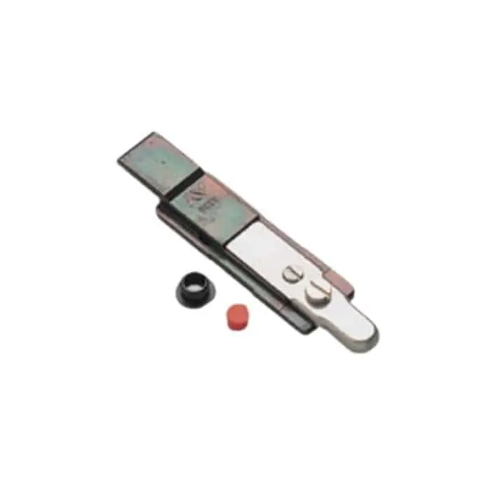 Beperkte Voorraad Terminale asta Savio 1487 registrabile per profilo CU, dimensioni 90x19,5x8 mm, finitura Zincata Nera