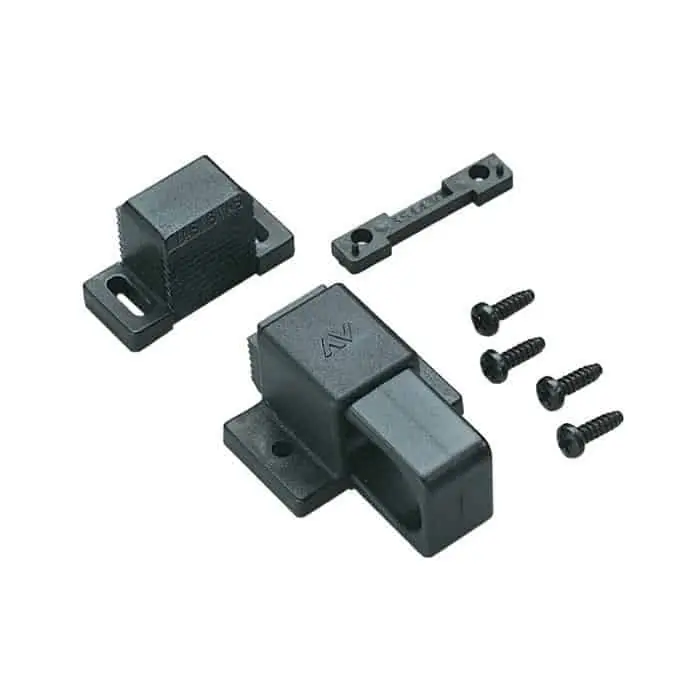 Cricchetto Doppio Savio 1357 per vasistas, universale, 2 spessori in nylon, finitura Nero Nieuw