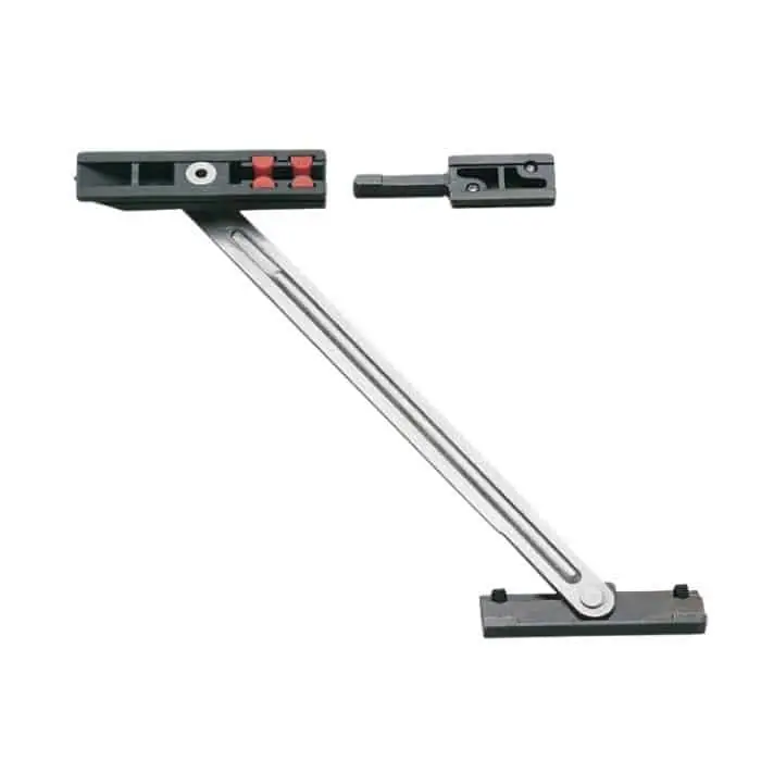 Speciale Aanbieding Braccio limitatore apertura ad effetto smorzante Piovra Savio 1343.2, abbinabile a profilo CU, finitura Inox 304