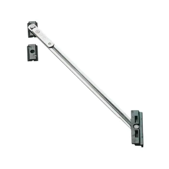 Beperkt Aanbod Braccio arresto sganciabile Piovradue Savio 1344 per profilo CU, portata 70 Kg, finitura Inox 304