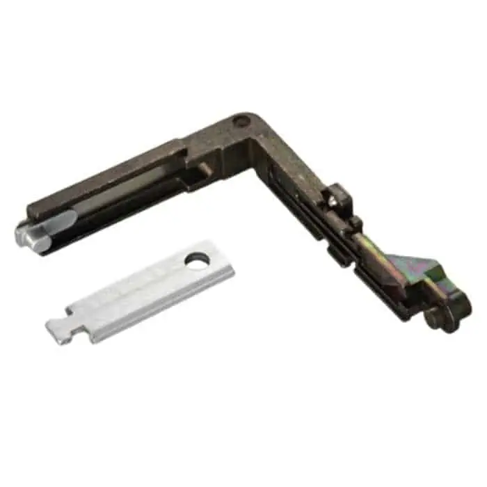 Rinvio angolare superiore Savio 1246.703, per anta ribalta profilo R40, finitura Zincata Nera Goedkoop