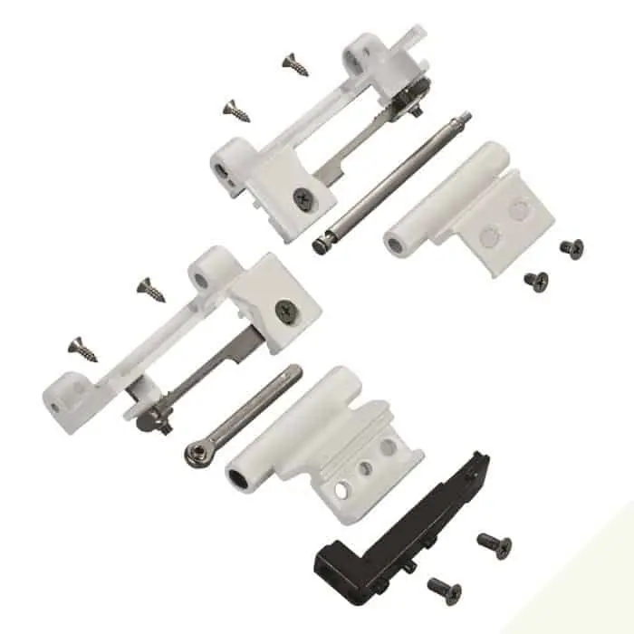 Gecertificeerd Kit Cerniere da agganciare Savio 1246.705, per Ribantatre profilo R40, portata 80-120 Kg, finitura Bianco