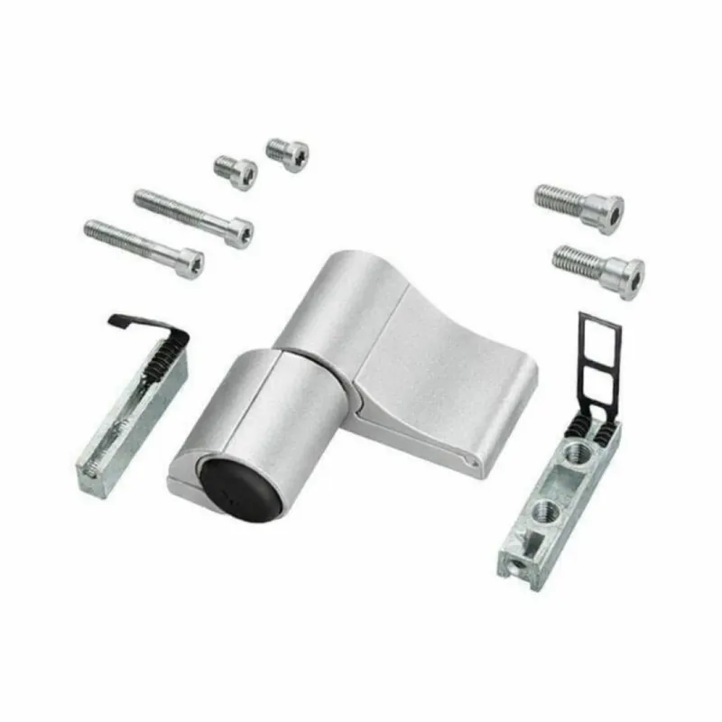 Cerniera registrabile 2 ali Mechanica Savio 1145/53, ala maschio ridotta, interasse 53 mm, portata 80-100 Kg, finitura Argento Anodizzato Veilige Betaling
