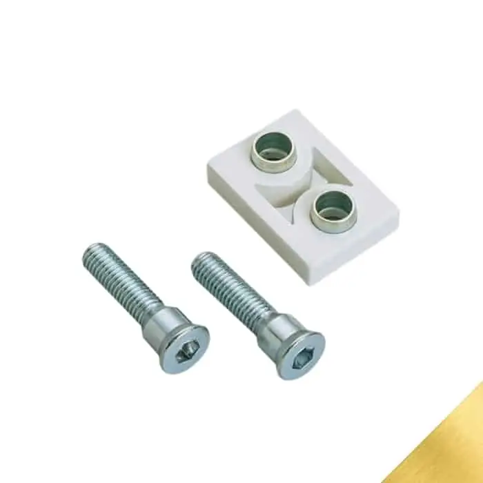 Gradino Savio 1145.702, per cerniera Mechanica, spessore 7 mm, finitura Oro Anodizzato Merkproduct