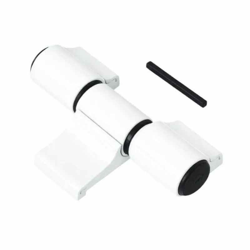 Op = Op Cerniera registrabile a 3 ali Mechanica Savio 1145.3/79, interasse 79 mm, portata 120-140 Kg, finitura Bianco