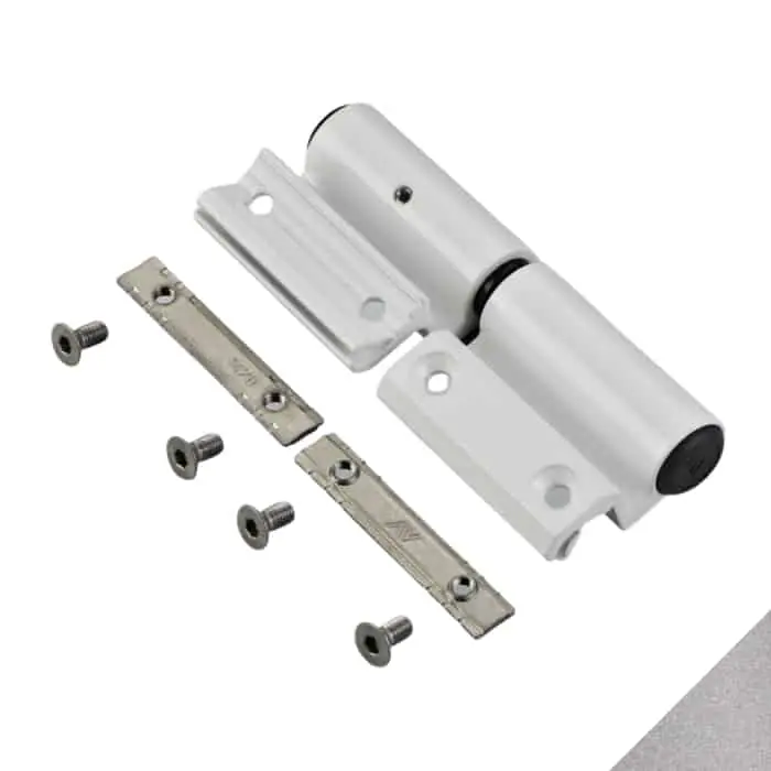 Cerniera registrabile 2 ali Summa+ Savio 1124.60, per profilo CU terza anta, centro di rotazione 15,8 mm, portata 100-120 Kg, finitura Argento Anodizzato Flitsaanbieding