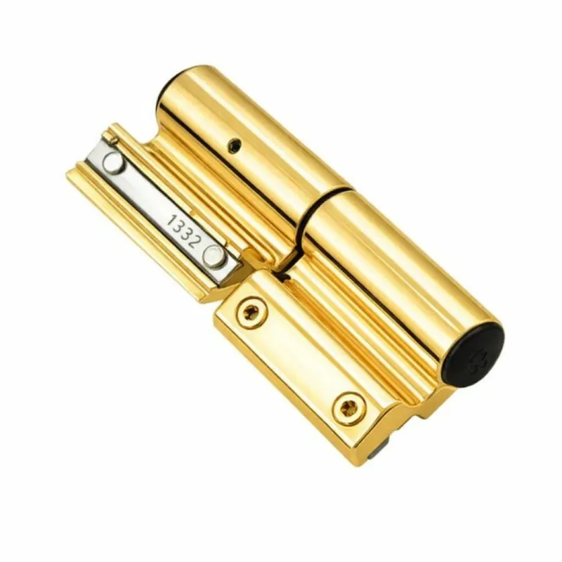 Cerniera registrabile a 2 ali Summa+ Savio 1124.43 per profilo R40, centro di rotazione 22,5 mm, portata 100-120 Kg, finitura Oro PVD Shop Nu