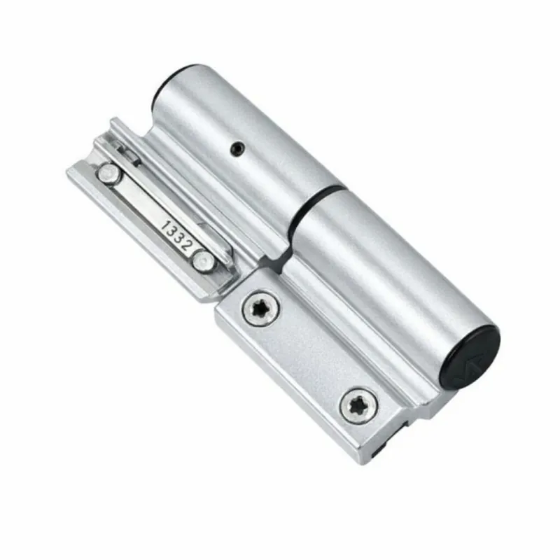 Cerniera registrabile a 2 ali Summa Savio 1124.40 per profilo CU, centro di rotazione 23 mm, portata 100-120 Kg, finitura Argento SILV Actieprijs