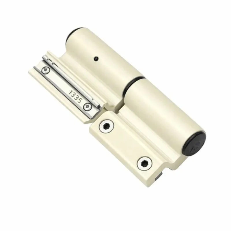 Cerniera registrabile a 2 ali Summa Savio 1124.40 per profilo CU, centro di rotazione 23 mm, portata 100-120 Kg, finitura Avorio Koop Online